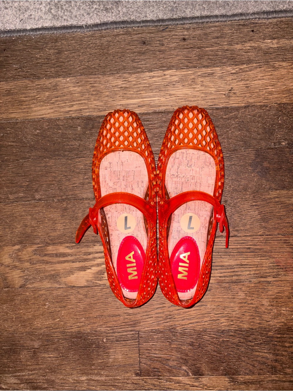 MIA Girls' orange Mary Jane Flats